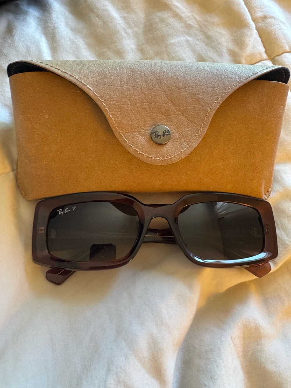 Ray-Ban Kiliane Brown Polarized Sunglasses with Tan Case
